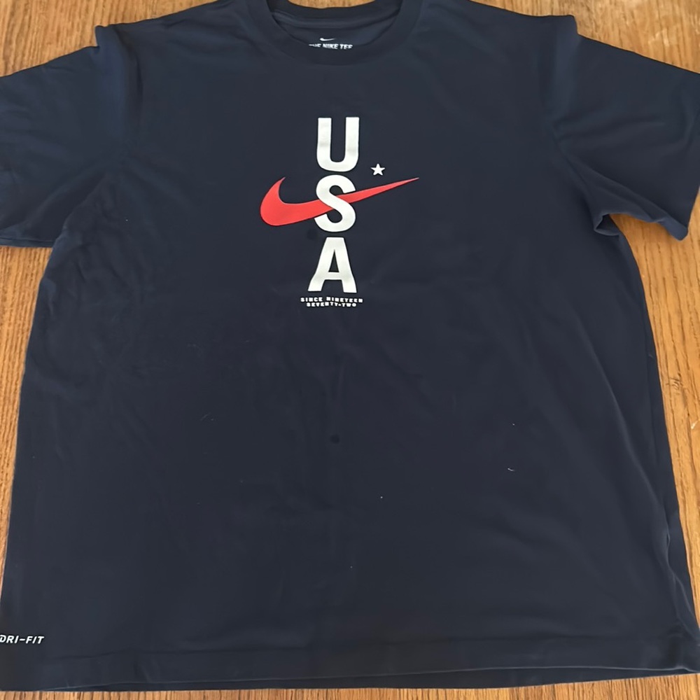 Nike Team USA Dri-Fit Navy T-Shirt, X-Large